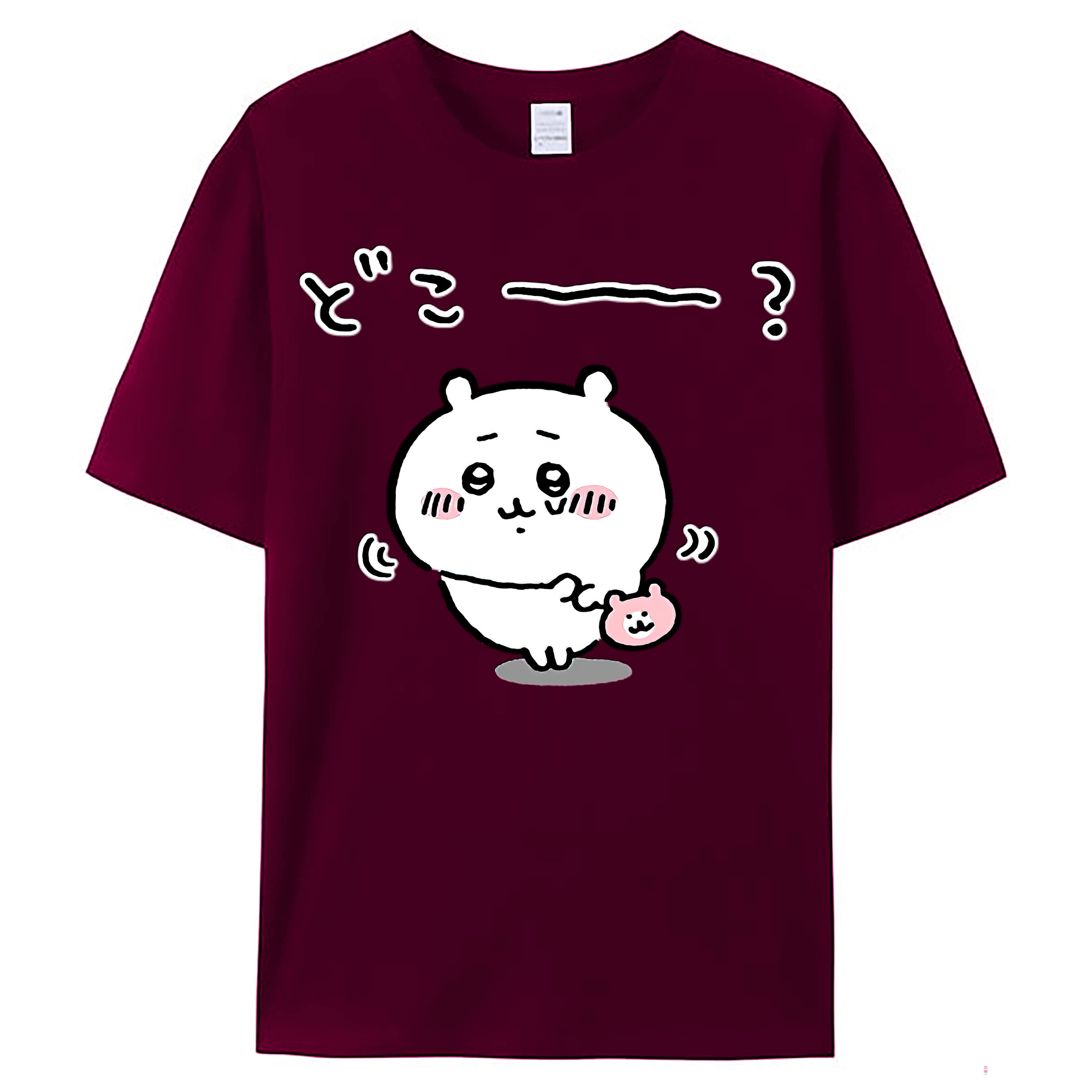 （画像用） ちいかわ ちいかわ Chii-kawa chiikawa レディースカジュアルプリントTシャツ（綿100％）